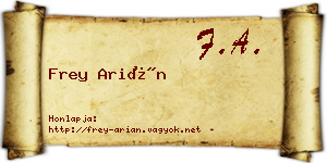 Frey Arián névjegykártya